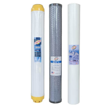 ไส้กรองน้ำ 3 ขั้นตอน PP/CTO/RESIN TREATTON รุ่น FTT-PPCTORSN20 ขนาด 20 นิ้ว _0